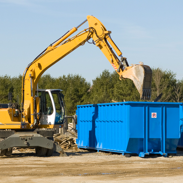 are there any restrictions on where a residential dumpster can be placed in Blanchard